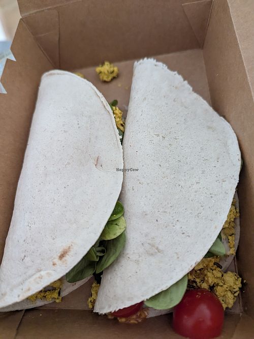 Tortillas "Wrap" with scrambled tofu  at REVIV in Malaga