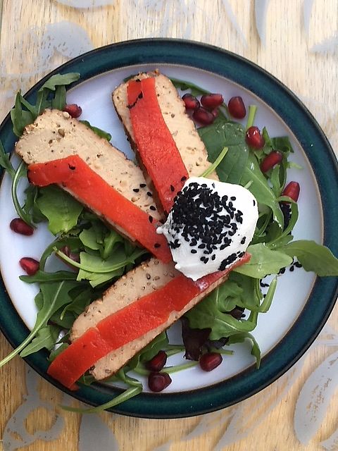 smoked tofu starter at Our Lizzy Cookery Courses in Malvern