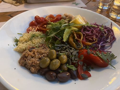 Vegan platter  at Green Frog in Zakynthos