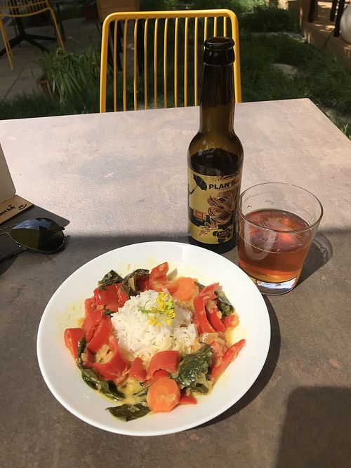 Vegetable curry with basmati rice   at Verv Kitchen in Bucharest