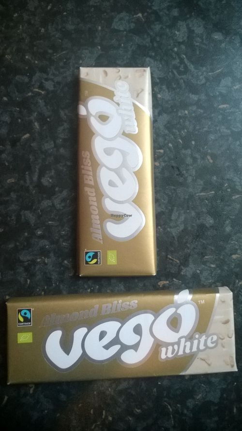 White chocolate vego bars at Almonds and Raisins in Newcastle Upon Tyne