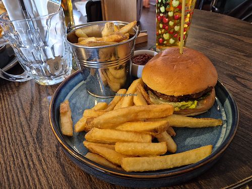 Beyond meat vegan burger at The Red Lion in Woodbridge