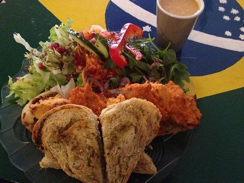 lunch plate and smoothie at Cafe Hangmattan in Gothenburg