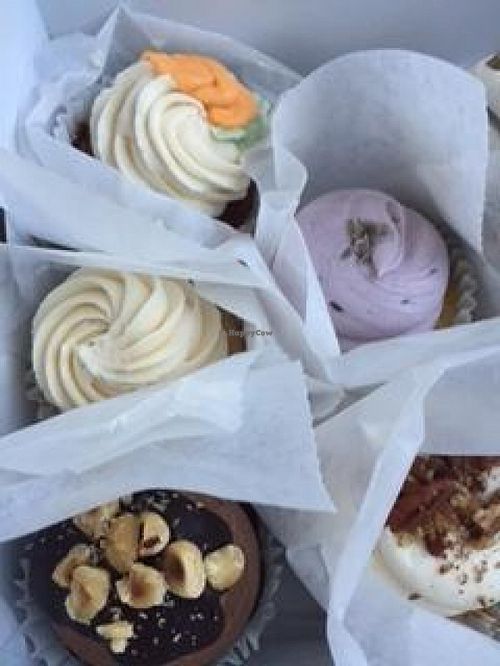 Vegan cupcakes from Wildflower, Pawtucket, RI at Wildflour Vegan Bakery and Juice Bar in Pawtucket