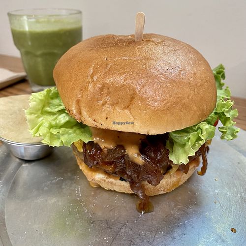 Old Fashioned Burger  at Hip Vegan in Ojai