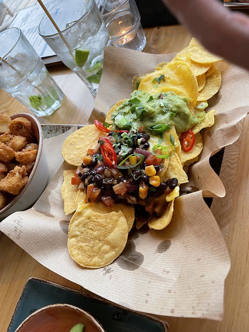 Vegan nacho’s  at Strandpaviljoen Twaalf in Den Hoorn