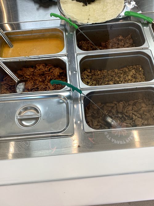 Nacho sauce and vegan meats  at Plantos in Riverside