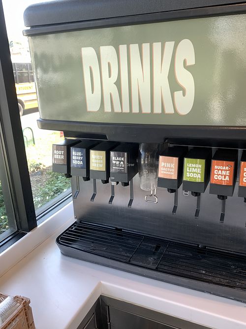 Soda fountain  at Plantos in Riverside