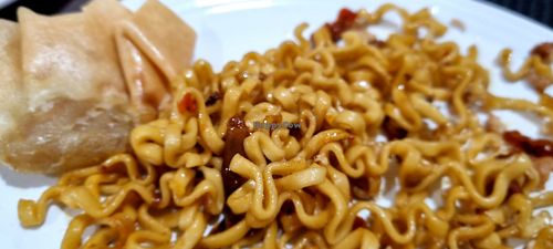 Spicy noodles with wanton at Circle Point Vegan Eatery in Jimbaran