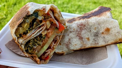 Falafel wrap at Chill & Grill in Ulverston