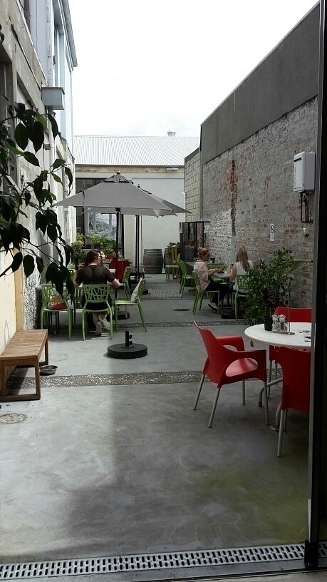 outdoor seating at The Wholefood Kitchen in Napier