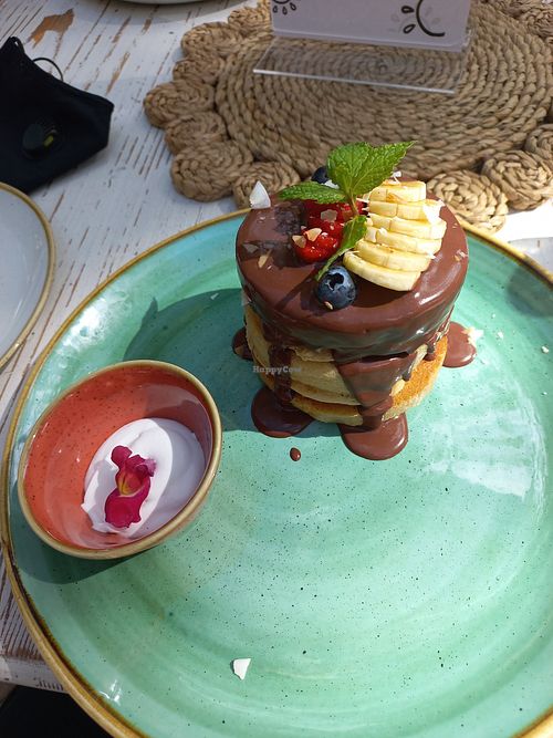 Nutella Flapjack stack at Juvenate in Stellenbosch