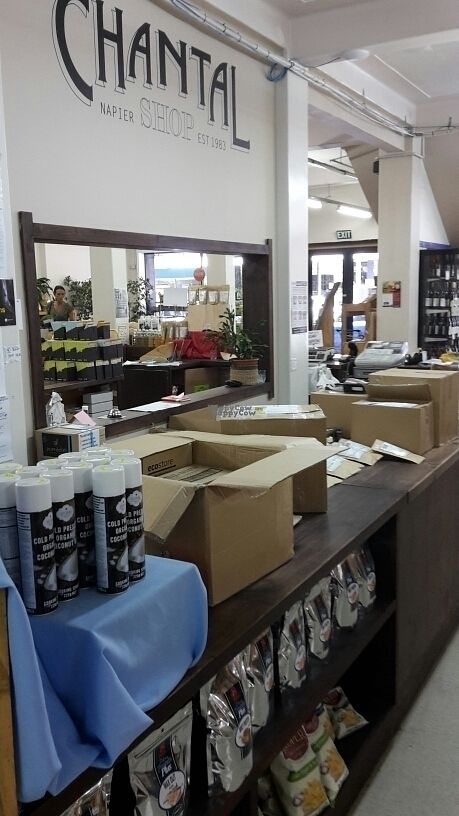 counter at Chantal Organics - Restaurant in Napier
