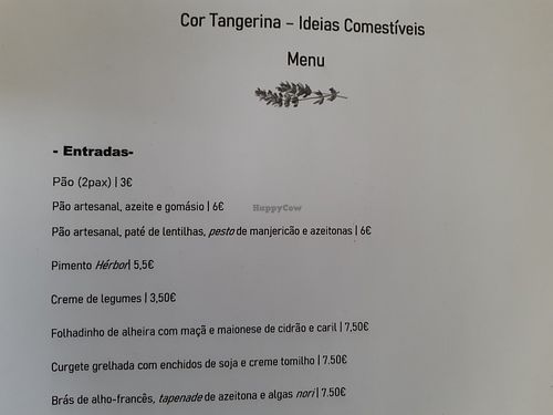 New Menu at Cor de Tangerina in Guimaraes