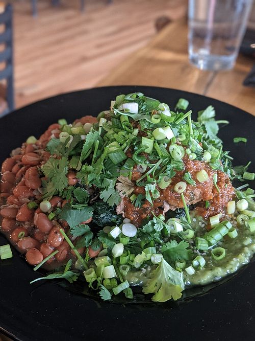 Tamale Pie 😱 at Julia's Vegetarian Restaurant in Pacific Grove