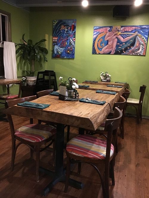 Julia's Vegetarian Cuisine interior at Julia's Vegetarian Restaurant in Pacific Grove