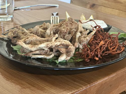 Mushroom Sampler. Before pic  at Julia's Vegetarian Restaurant in Pacific Grove