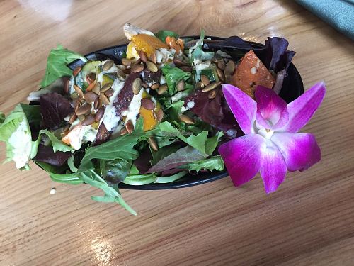 Small isis sallad at Julia's Vegetarian Restaurant in Pacific Grove