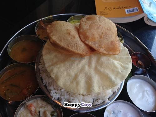 South Indian meal at Arya Bhavan in Paris