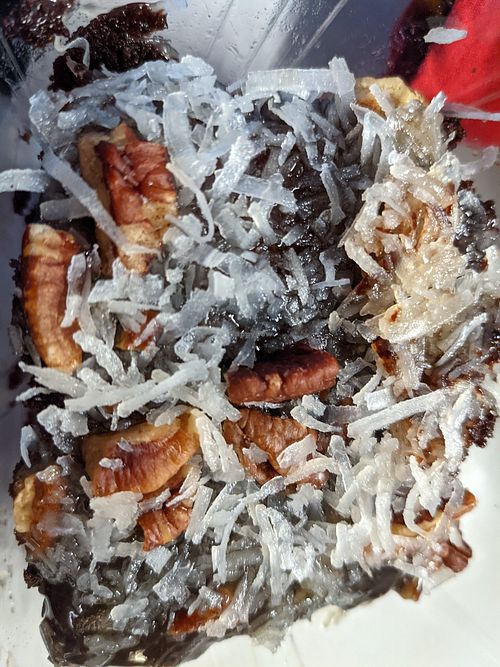 German chocolate cake at The Land of Kush in Baltimore