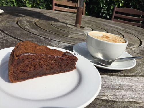 chocolate avocado cake at The Cafe Harbour House in Kingsbridge