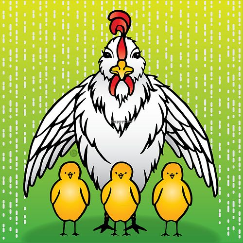 Graphic art to celebrate mother hens for Mother's Day. at Bonfilio Design in Charlotte