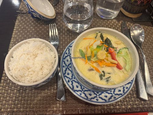 Curry and rice  at Khon Kaen Thai in Evian-les-bains