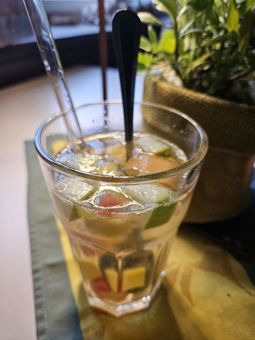 Weißer Sangria at Bergrestaurant Bieleboh in Beiersdorf