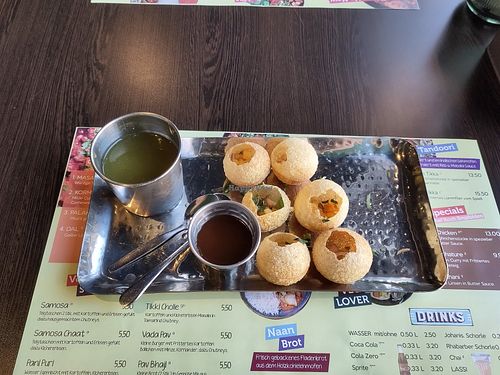 Pani Puri at Deli Tadka Indian Street Food in Munich