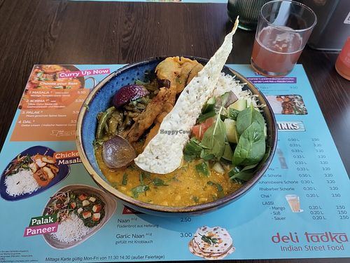 Eat Your Veggies bowl at Deli Tadka Indian Street Food in Munich