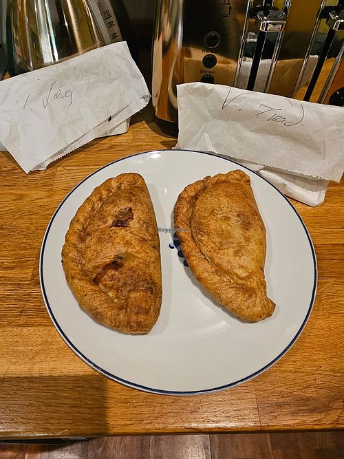Vegan pasties. at Ice & Bites in Perranporth