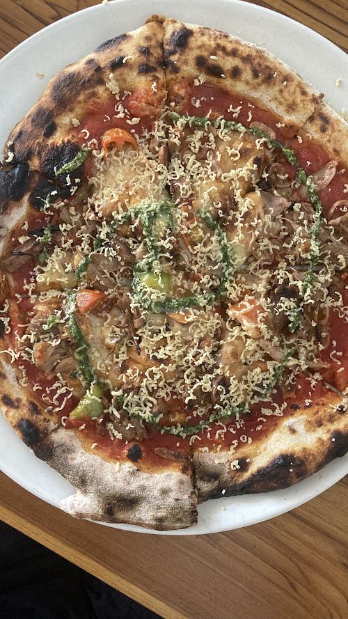 Smokey jack with extra mozzarella!  at Pizza Cult in Ubud