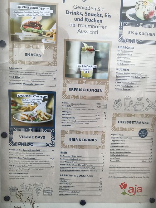 Aja Restaurant Menu at Aja Travemünde in Luebeck