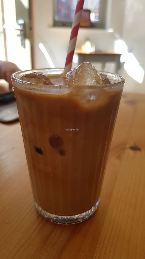 Iced coffee at Tigs Bagel & Coffee House in Sheffield