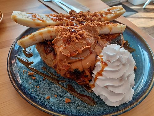 Banoffee French toast at Tigs Bagel & Coffee House in Sheffield
