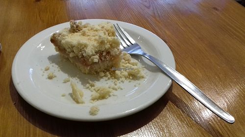 vegan apple cake at Pumpernickel Coffee Shop in Dumfries