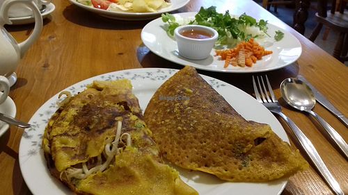 Vegan savoury crepes at Pumpernickel Coffee Shop in Dumfries