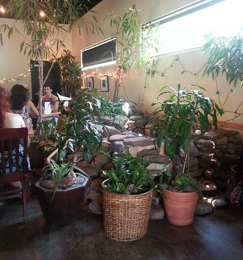 Dining room fountain in the restaurant. at Mother's Cafe and Garden in Austin