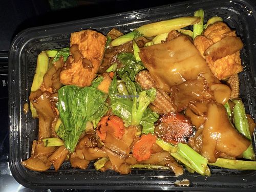 Pad see ew with rich and vegetables   at Thai Golden in Carmel