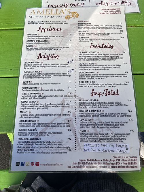   at Amelia's Exquisite Mexican Dining in Hillsboro