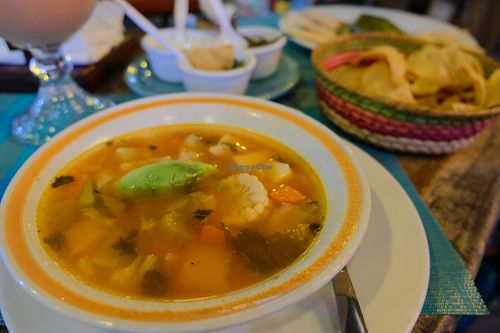 Vegetable Soup at Natura Restaurante in Cancun