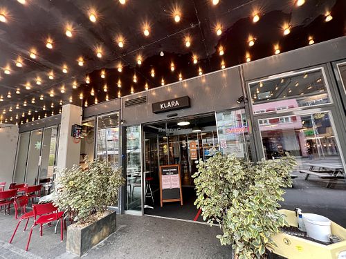 outside at Klara Food Court in Basel