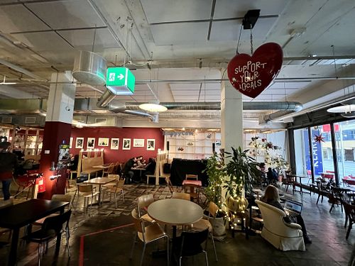 inside at Klara Food Court in Basel