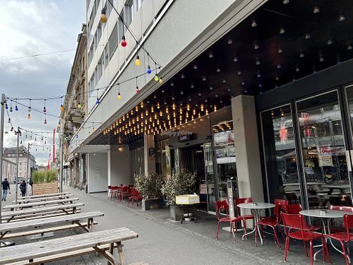 store front at Klara Food Court in Basel