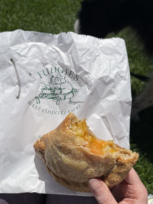 Vegetable vegan pasty | May 2025  at Fudgies in Woolacombe