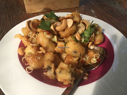 Deep-fried mock fish with chilli and lemongrass at Loving Hut - Pak Chong in Pak Chong