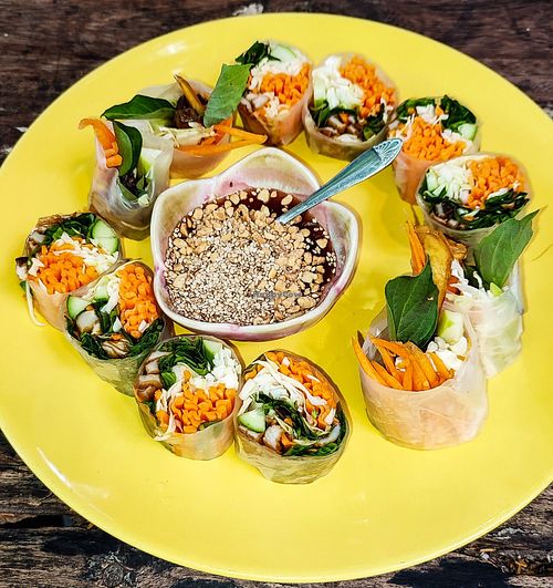 Fresh salad rolls at Loving Hut - Pak Chong in Pak Chong