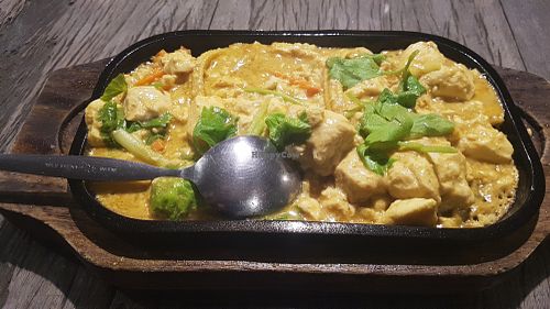 Fried tofu and vegetables at Loving Hut - Pak Chong in Pak Chong