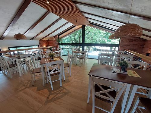 Inside upstairs at Pekara in Niksic