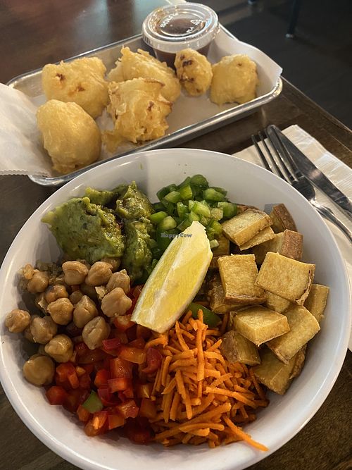 Buddha bowl with tofu and cauliflower   at Fresh Fork Cafe in Mansfield